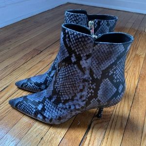 ANINE BING Blue Python Ava Boot